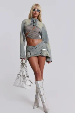 Jaded London *Denim Assassin Micro Mini Skirt