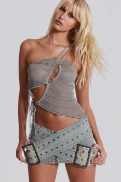 Jaded London *Denim Assassin Micro Mini Skirt
