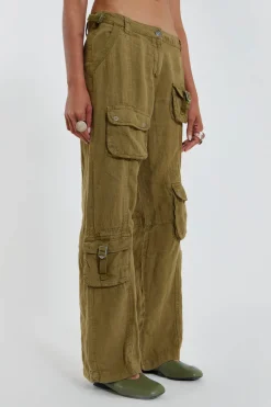 Jaded London *Devon Linen Cargo Trousers
