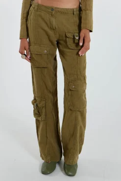 Jaded London *Devon Linen Cargo Trousers