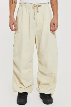 Jaded London Parachute Pants*Ecru Parachute Cargo Pants