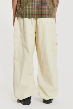 Jaded London Parachute Pants*Ecru Parachute Cargo Pants