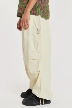 Jaded London Parachute Pants*Ecru Parachute Cargo Pants