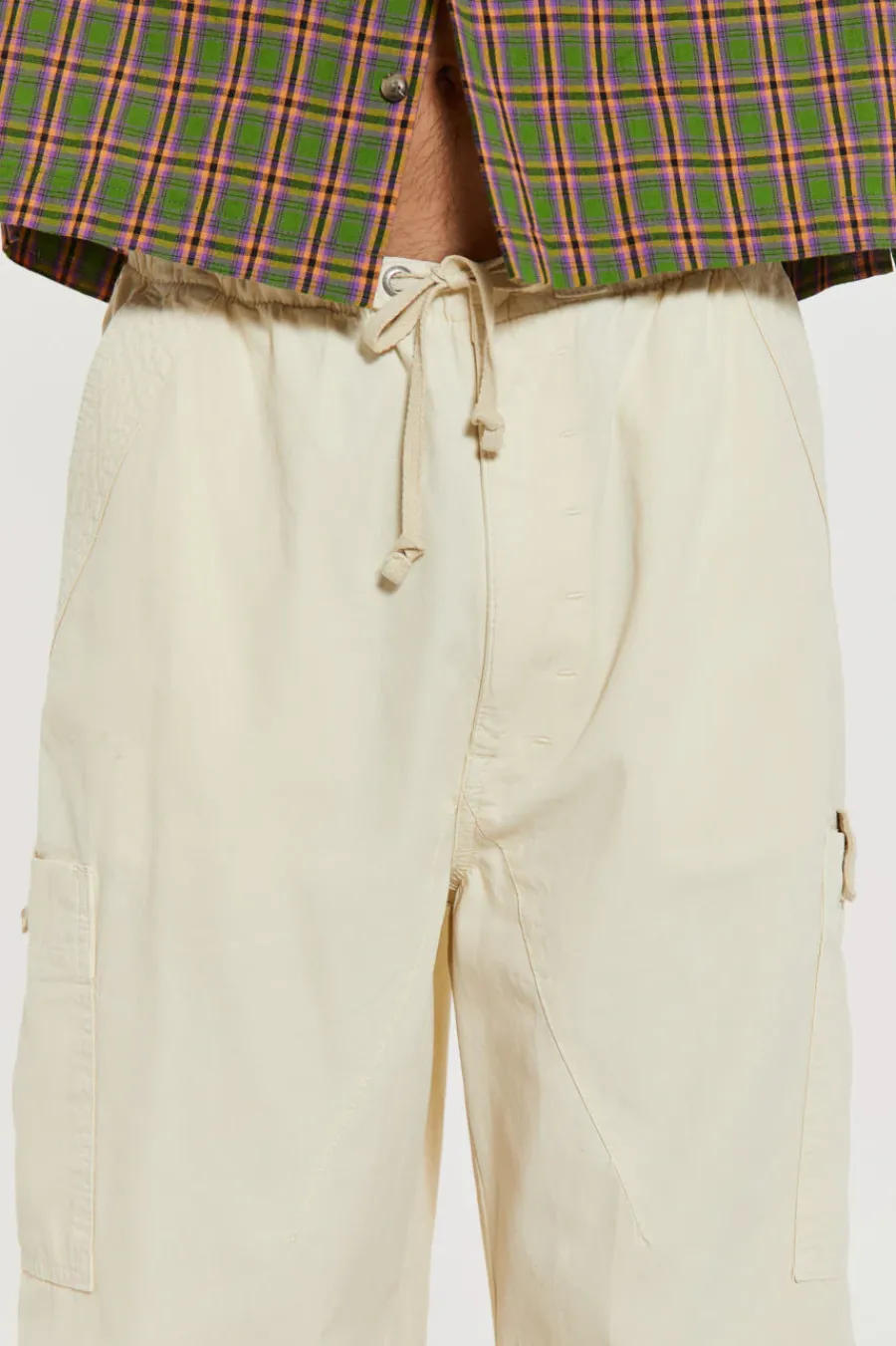Jaded London Parachute Pants*Ecru Parachute Cargo Pants