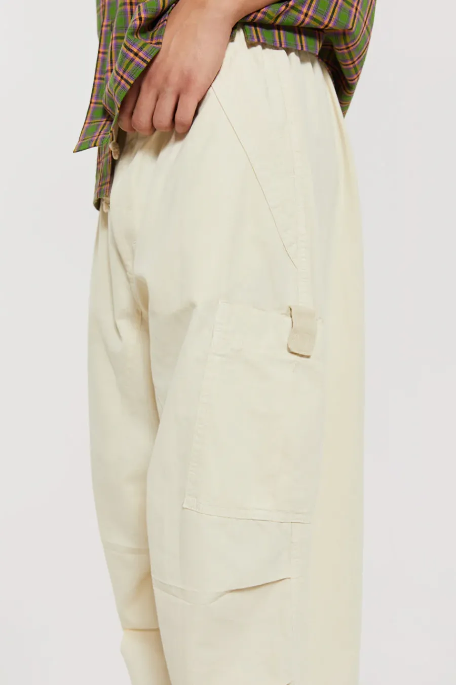 Jaded London Parachute Pants*Ecru Parachute Cargo Pants
