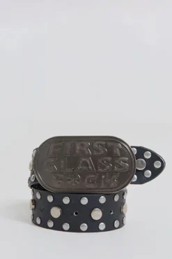 Jaded London *First Class Black Leather Belt