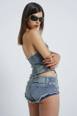 Jaded London Corsets*Get Riding 5 In 1 Detachable Denim Jumpsuit