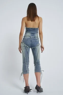 Jaded London Corsets*Get Riding 5 In 1 Detachable Denim Jumpsuit