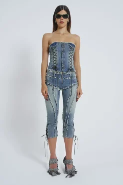 Jaded London Corsets*Get Riding 5 In 1 Detachable Denim Jumpsuit
