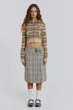 Jaded London Midi Skirts*Giselle Check Cargo Midi Skirt