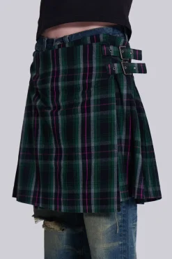 Jaded London Jeans*Green Check Mini Fraser Kilt