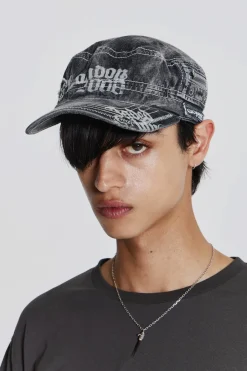 Jaded London *Grey Denim Collide Hat