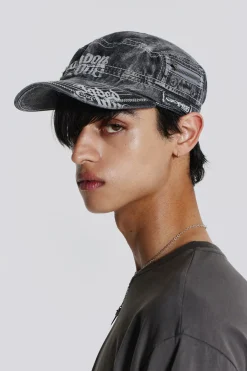 Jaded London *Grey Denim Collide Hat
