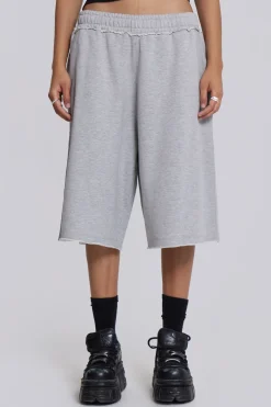 Jaded London Joggers*Grey Marl Colossus Jogger Shorts