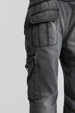 Jaded London Cargo Pants*Grey Slub Denim Cargos