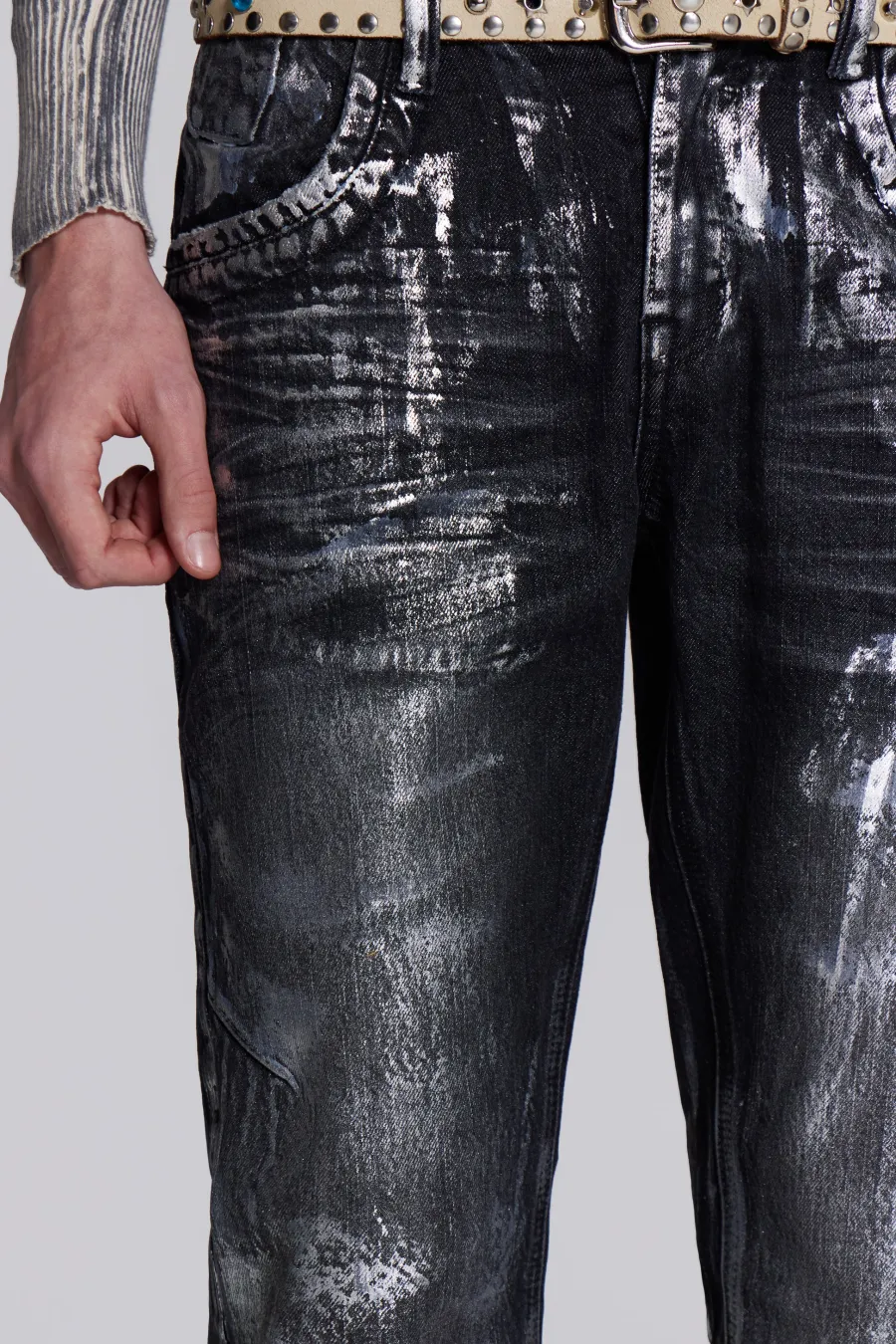 Jaded London Slim/Straight Jeans*Gunmetal Reed Jeans