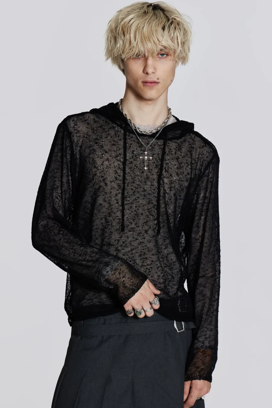 Jaded London Knitwear*Haze Knit Hoodie