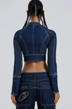 Jaded London *Hudson Indigo Denim Wash Corset Jacket