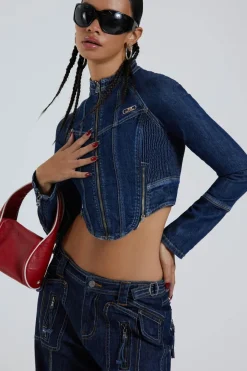 Jaded London *Hudson Indigo Denim Wash Corset Jacket