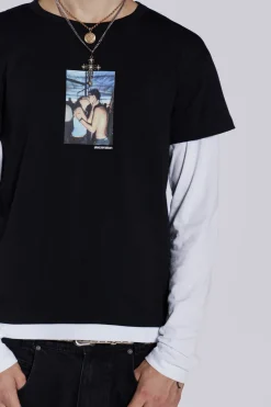Jaded London T-Shirts*Ibiza Kiss Double Layer Tee
