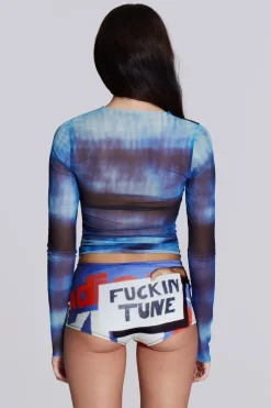 Jaded London *Ibiza Kiss Mesh Long Sleeve