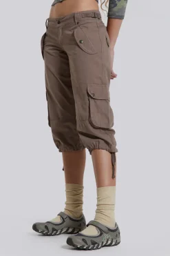 Jaded London Trousers*Instinct Capri Cropped Cargo Shorts