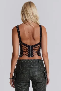 Jaded London Crop Tops*Kate Cross Plunge Top