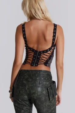 Jaded London Crop Tops*Kate Cross Plunge Top