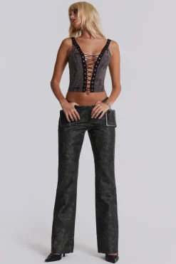 Jaded London Crop Tops*Kate Cross Plunge Top