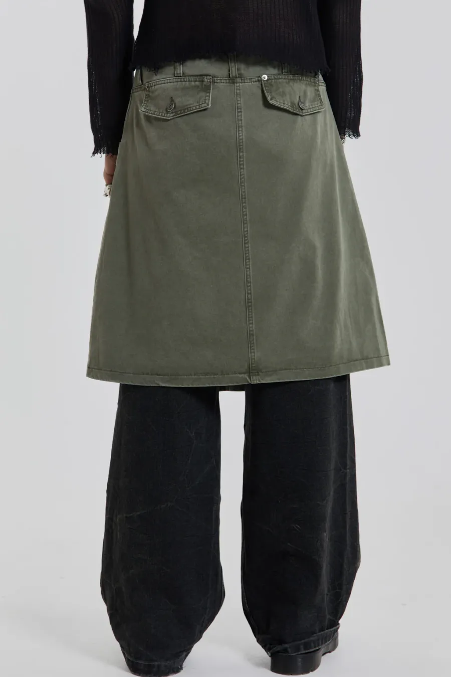 Jaded London Cargo Pants*Khaki Anarcho Kilt