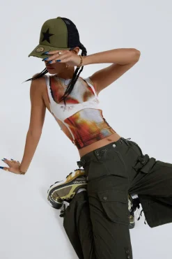Jaded London Trousers*Khaki Low Rise Cargo Pants