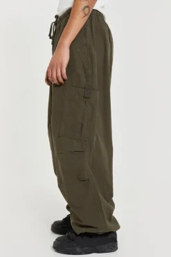 Jaded London Parachute Pants*Khaki Parachute Cargo Pants