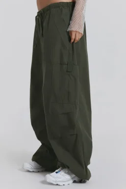 Jaded London Trousers*Khaki Parachute Cargo Pants