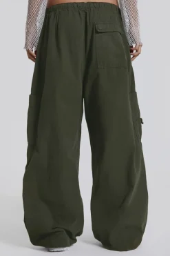 Jaded London Trousers*Khaki Parachute Cargo Pants