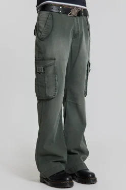 Jaded London Cargo Pants*Khaki Straight Leg Cargo Trousers