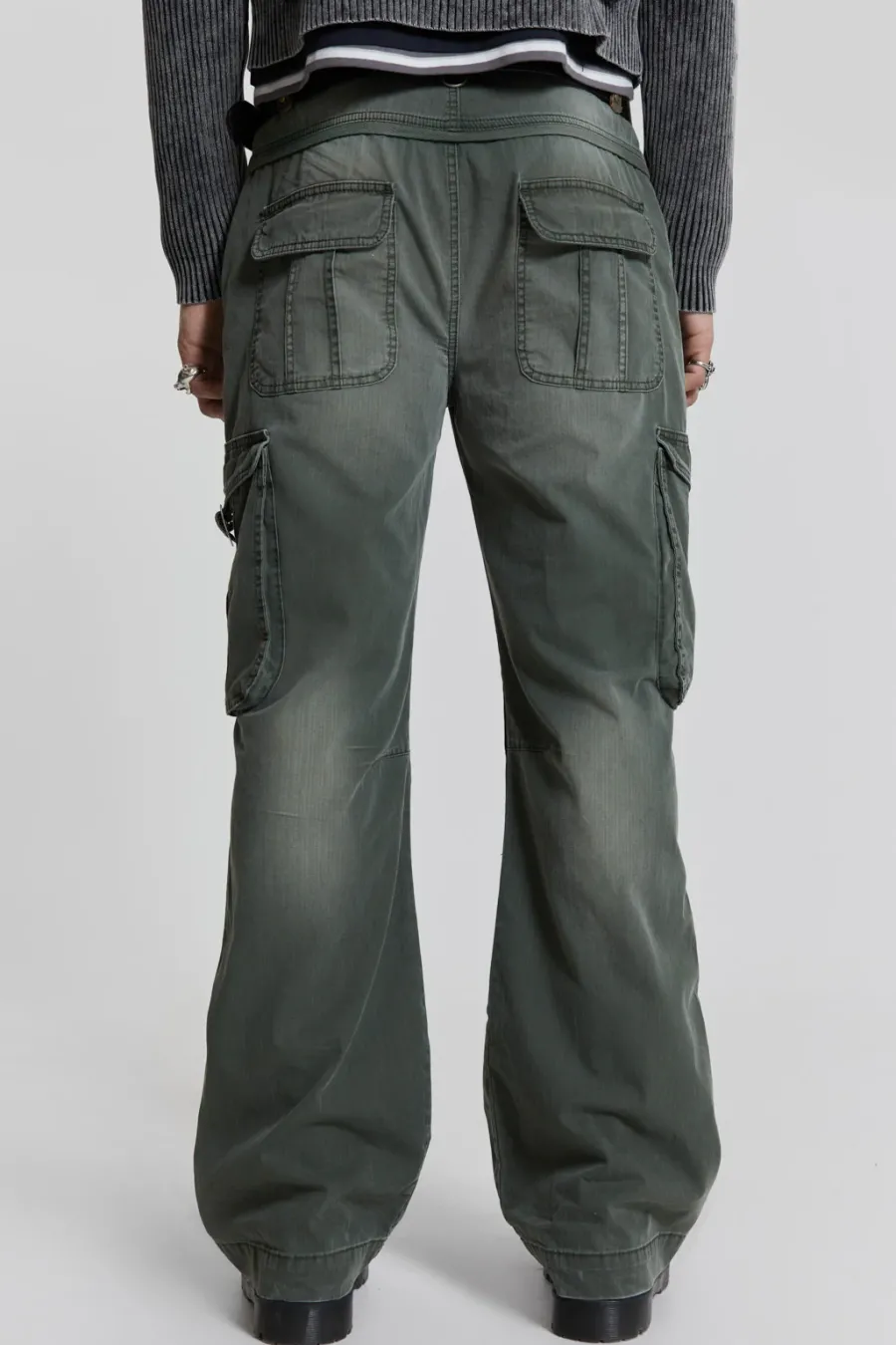 Jaded London Cargo Pants*Khaki Straight Leg Cargo Trousers