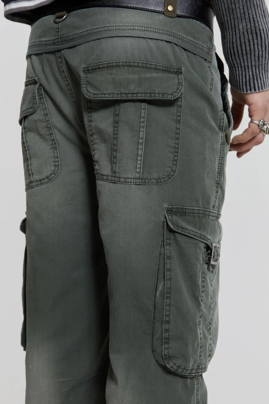 Jaded London Cargo Pants*Khaki Straight Leg Cargo Trousers