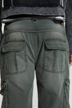 Jaded London Cargo Pants*Khaki Straight Leg Cargo Trousers