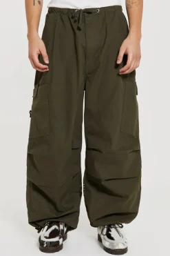 Jaded London Parachute Pants*Khaki Topograph Parachute Pants