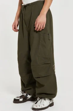 Jaded London Parachute Pants*Khaki Topograph Parachute Pants