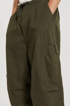 Jaded London Parachute Pants*Khaki Topograph Parachute Pants