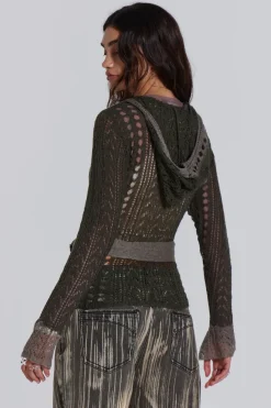 Jaded London Knitwear*Kyra Hooded Knit Cardigan