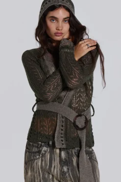Jaded London Knitwear*Kyra Hooded Knit Cardigan