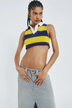 Jaded London Crop Tops*League Cropped Rugby Vest