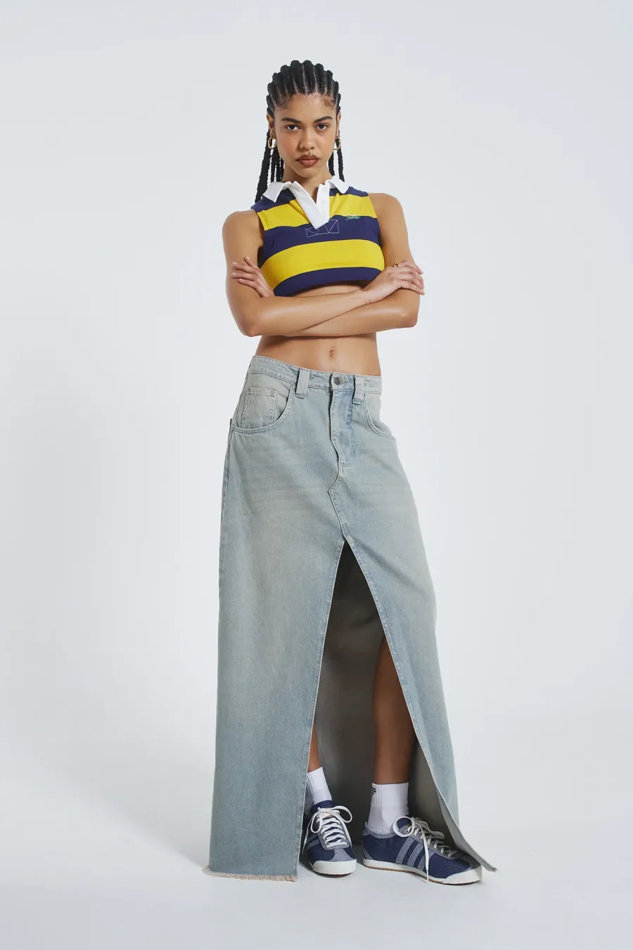 Jaded London Crop Tops*League Cropped Rugby Vest