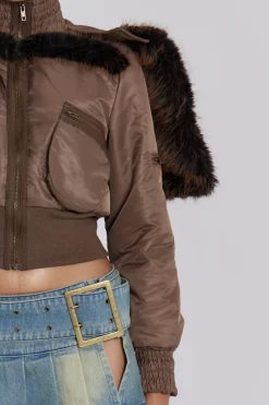 Jaded London *Lennux Faux Fur Bomber Jacket