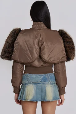 Jaded London *Lennux Faux Fur Bomber Jacket
