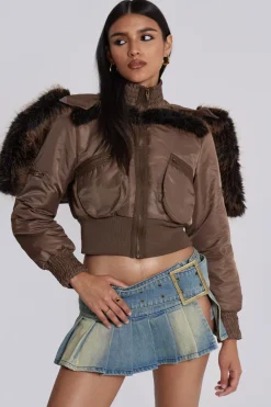 Jaded London *Lennux Faux Fur Bomber Jacket