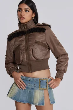 Jaded London *Lennux Faux Fur Bomber Jacket