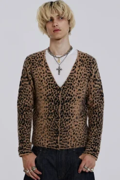 Jaded London Knitwear*Leopard Chuck Cardigan